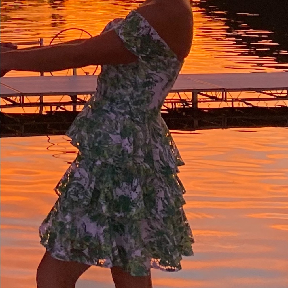 Lilly Pulitzer Green and White Dress